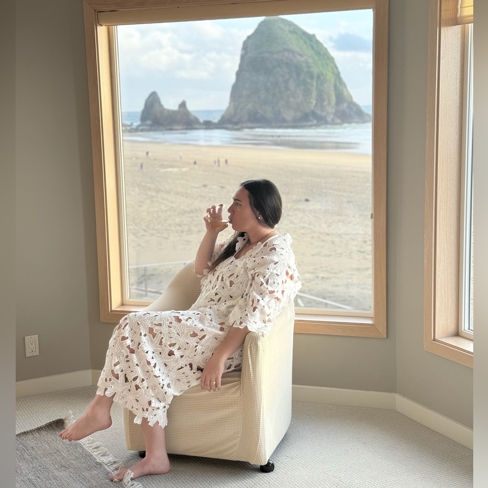By Anthropologie Floral Eyelet Kaftan
| White Lace Swim Cover-Up - Picture 4 of 4